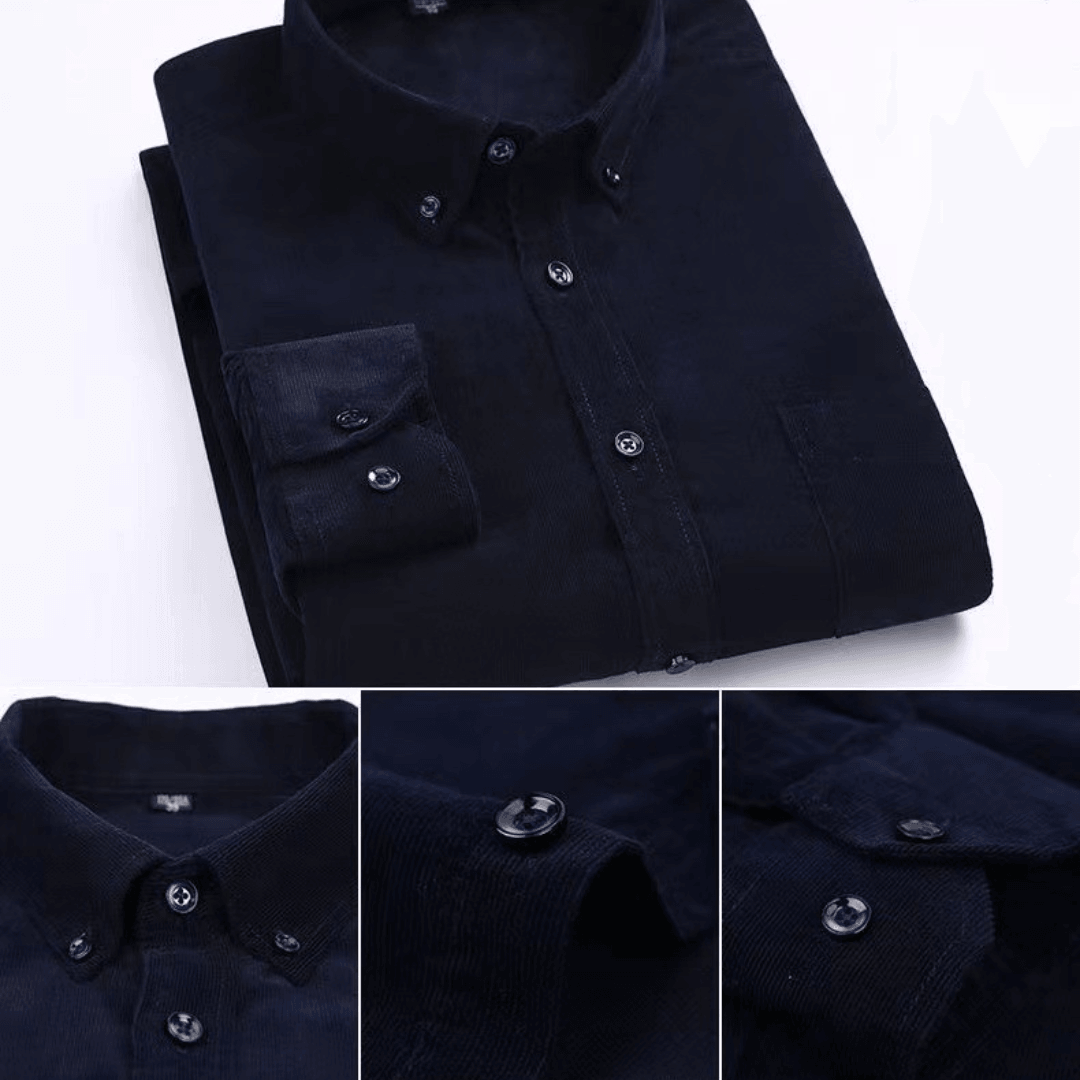 Camisole pour homme de pana premium de manga larga con botones para un estilo elegante y cómodo