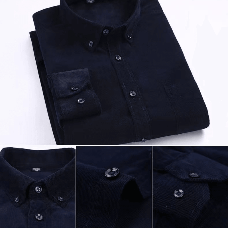 Camisole pour homme de pana premium de manga larga con botones para un estilo elegante y cómodo