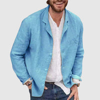 Veste décontractée en coton pour hommes, coupe ample et confortable
