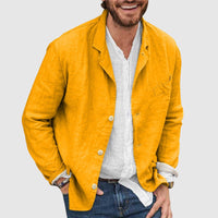 Veste décontractée en coton pour hommes, coupe ample et confortable