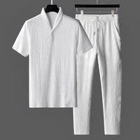 Set de polo ligero para hombre con pantalones elegantes
