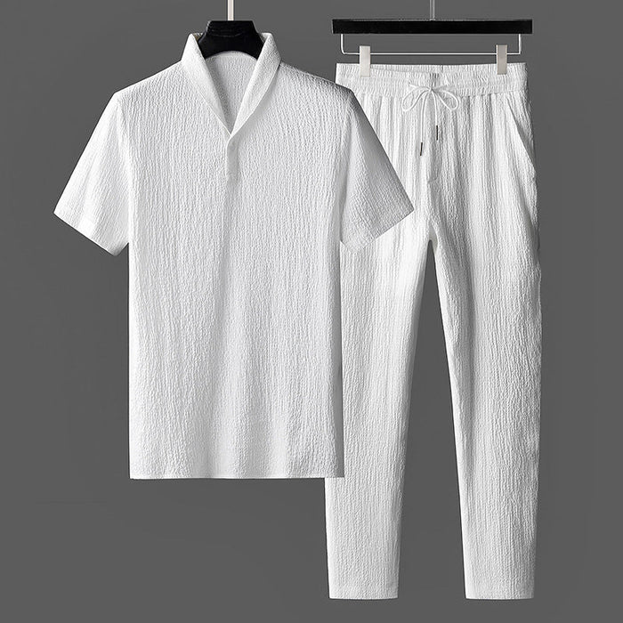 Set de polo ligero para hombre con pantalones elegantes