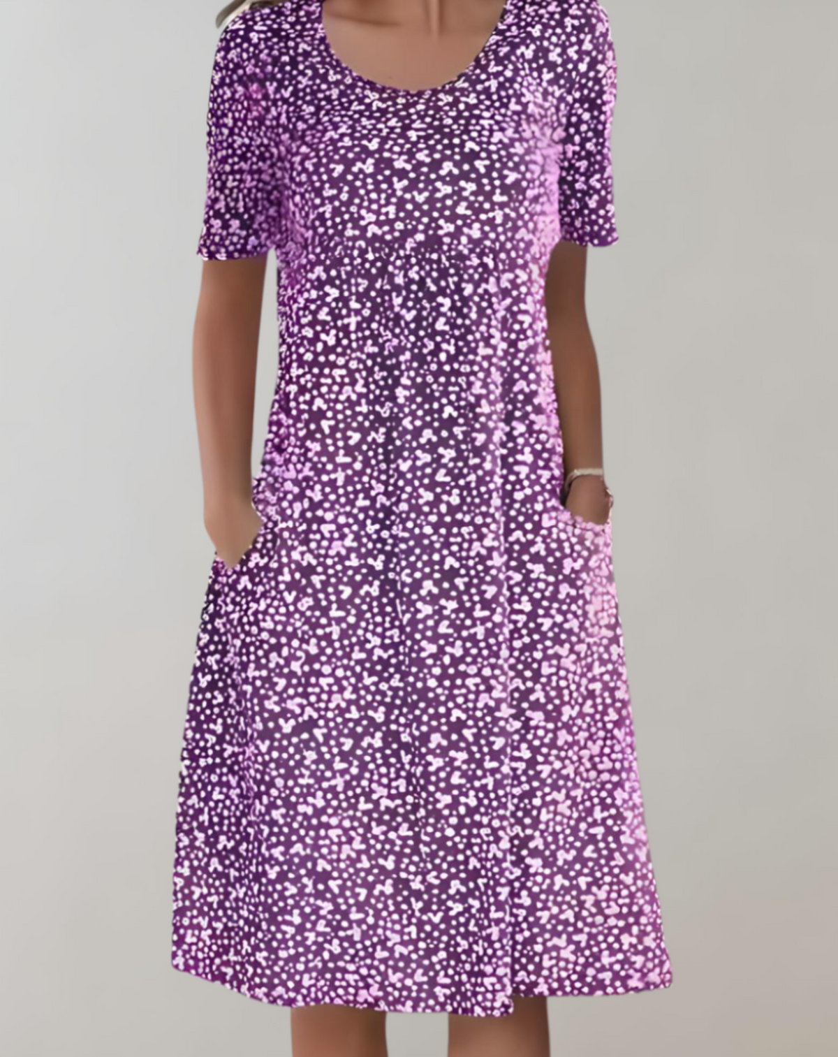 Robe d'été légère décontractée à manches courtes pour femmes avec col en V