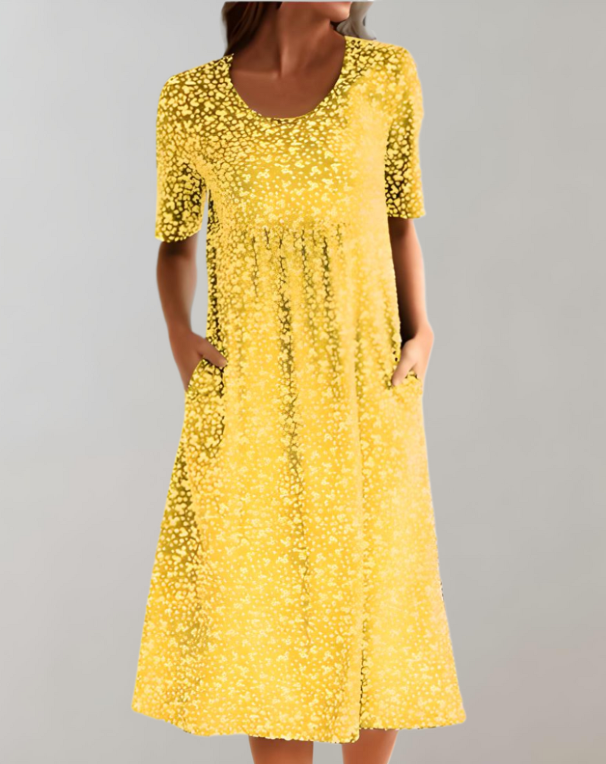 Robe d'été légère décontractée à manches courtes pour femmes avec col en V