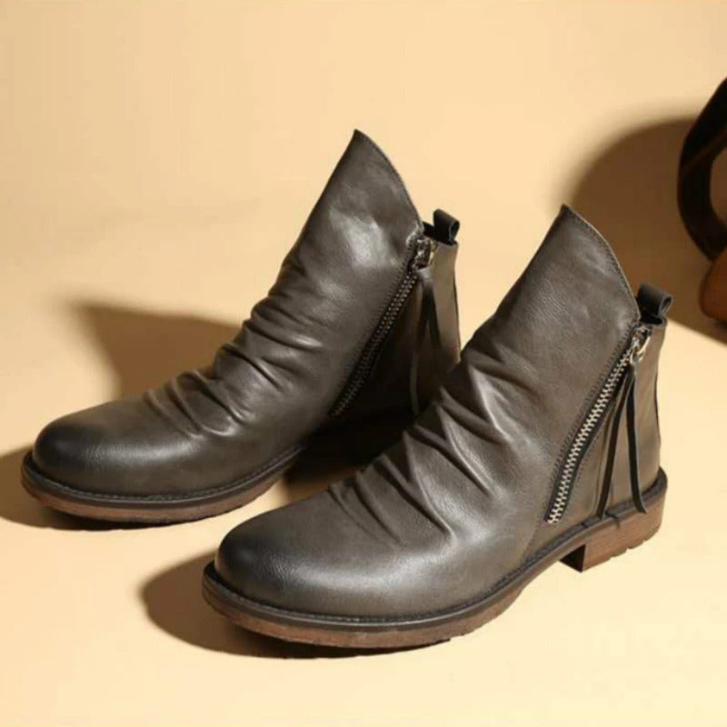 HAYLOM - Bottes élégantes avec fermeture à glissière très tendance