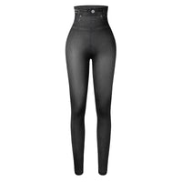Leggings en denim à taille haute pour femmes - Jean extensible confortable pour un style polyvalent et décontracté