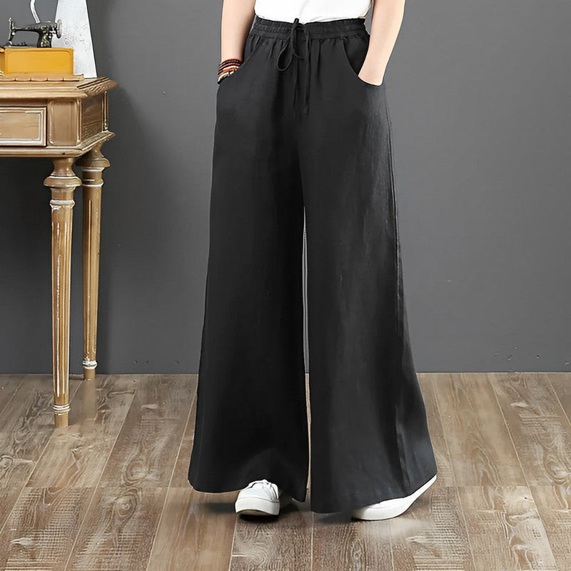 Pantalon à jambe large à la mode pour femmes - style lounge élégant pour un look quotidien stylé