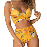 Ensemble de Bikini à Taille Haute pour Femmes - Maillot de Bain Élégant et Incontournable