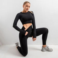 Ensemble de vêtements de sport pour femmes - Top 5 pièces et legging de sport avec taille haute pour une liberté de mouvement optimale