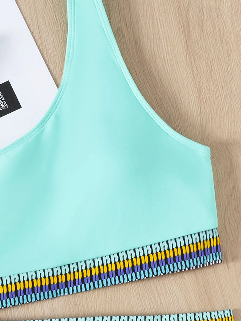 Ensemble de bikini à une épaule pour femmes, tendance et élégant