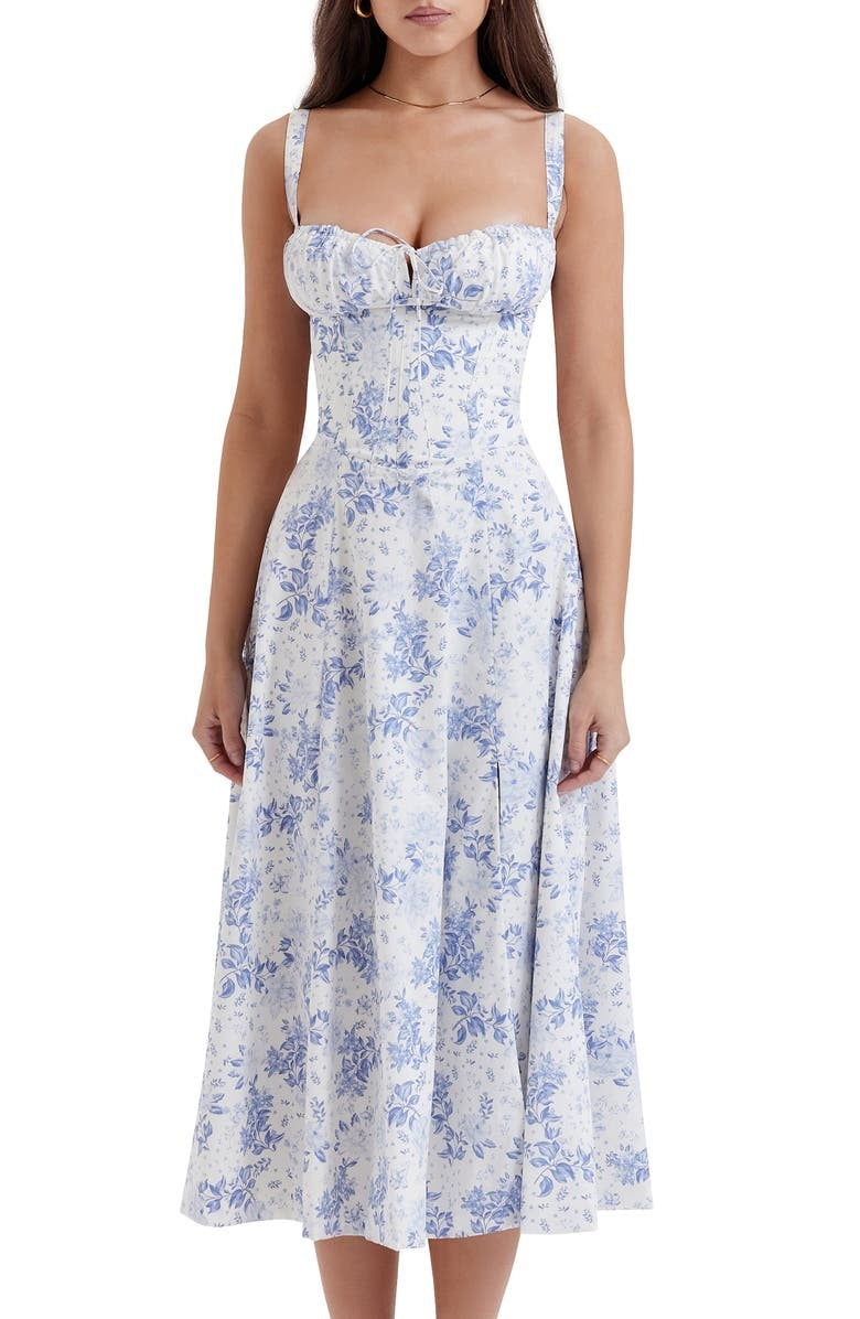 Robe Bustier Imprimée - Thea en Mélange de Polyester Durable