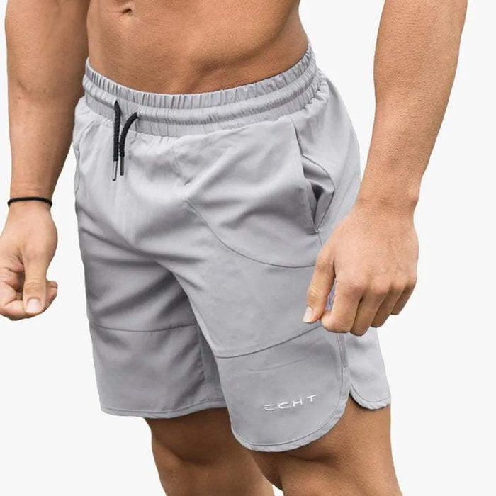 Short d'athlétisme ultra-confortable pour hommes - Matière légère et respirante - Taille élastique ajustable avec cordon de serrage - Coupe mi-cuisse