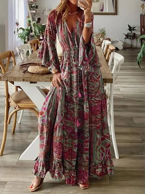 Robe longue chic et bohème - Kristen pour un look élégant et estival