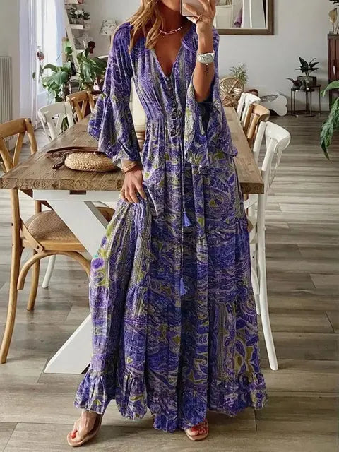 Robe longue chic et bohème - Kristen pour un look élégant et estival