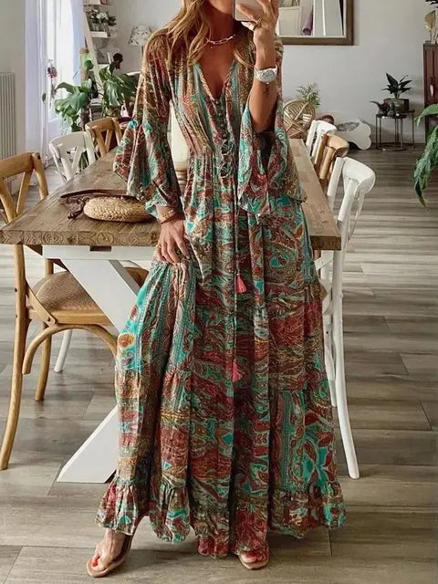 Robe longue chic et bohème - Kristen pour un look élégant et estival
