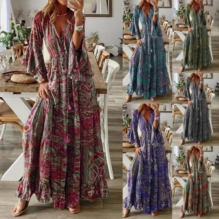 Robe longue chic et bohème - Kristen pour un look élégant et estival