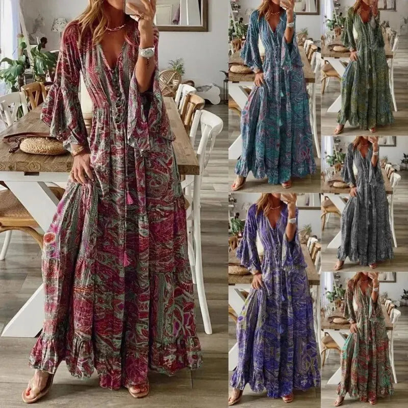 Robe longue chic et bohème - Kristen pour un look élégant et estival
