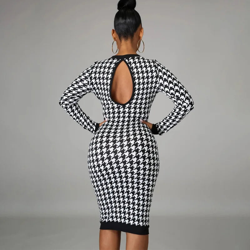 Élégante robe midi classique Veronique pour un style intemporel