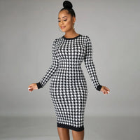 Élégante robe midi classique Veronique pour un style intemporel