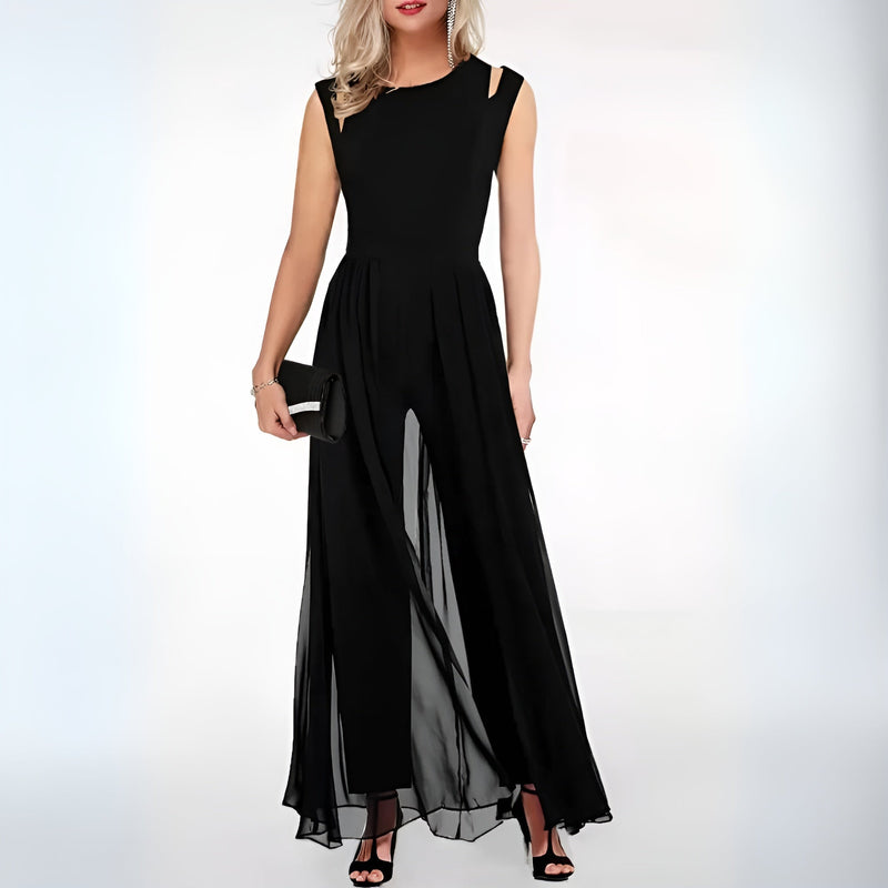 Élégante robe mi-longue à motif cachemire et col montant stylisé