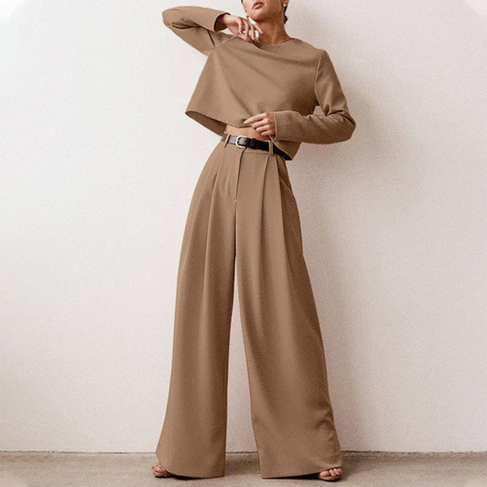 Trendy Damen 2-piece Palazzo Set - Ensemble Co-ord stylé pour un look à la mode