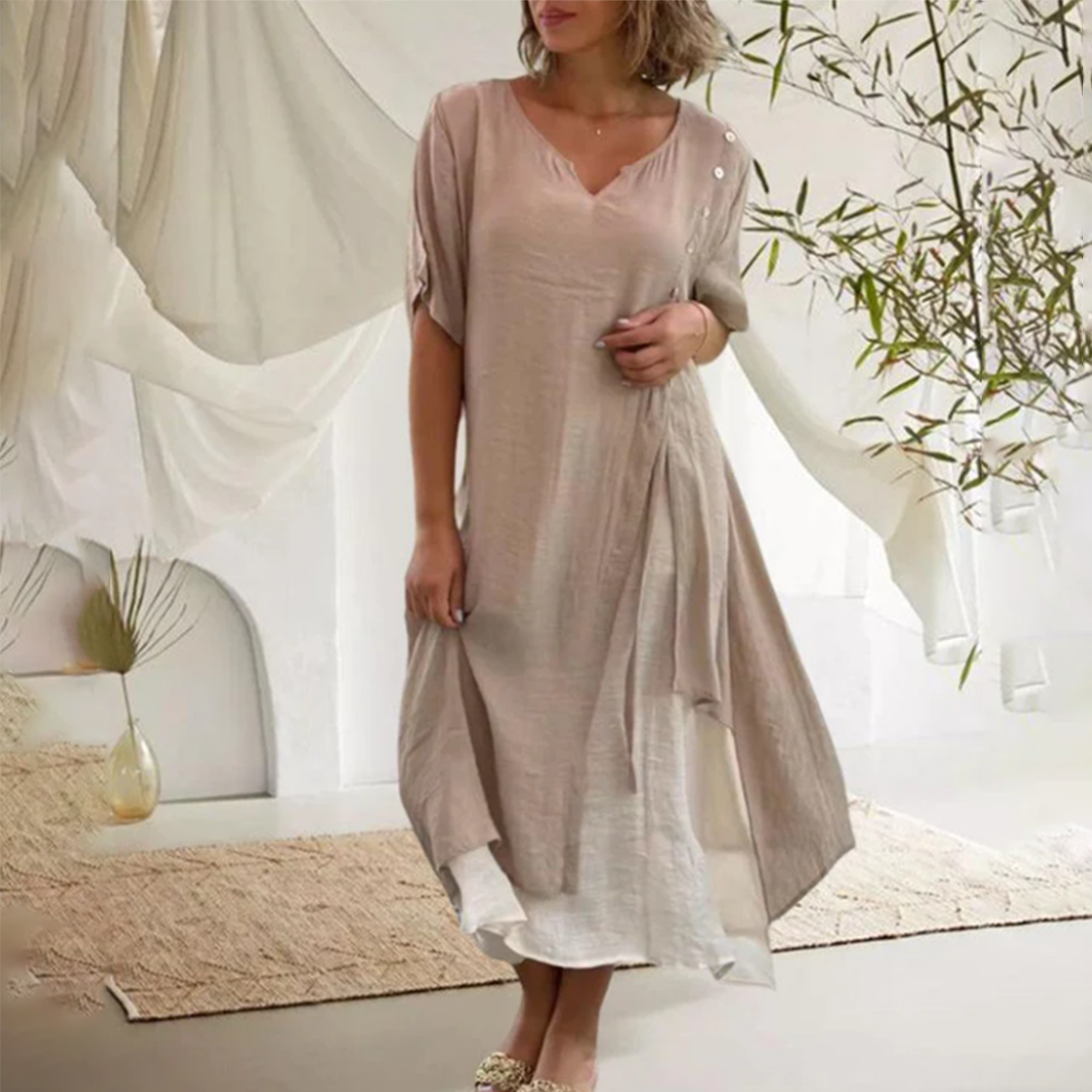 Robe Midi de Printemps Élégante et Décontractée | Collection Saison Haute Qualité