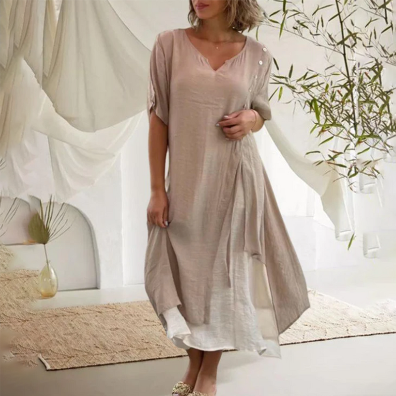 Robe Midi de Printemps Élégante et Décontractée | Collection Saison Haute Qualité
