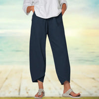 Pantalon en coton à coupe décontractée pour femmes - Vêtements légers et décontractés pour le confort et le style au quotidien