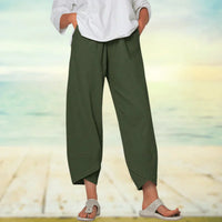 Pantalon en coton à coupe décontractée pour femmes - Vêtements légers et décontractés pour le confort et le style au quotidien