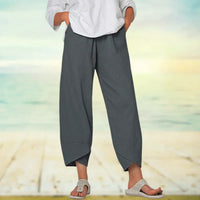 Pantalon en coton à coupe décontractée pour femmes - Vêtements légers et décontractés pour le confort et le style au quotidien
