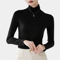 Elégant top à col montant pour femmes - Col roulé tendance et élégant