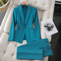 Élégant ensemble blazer et pantalon sur mesure - Vêtements de travail élégants pour femmes