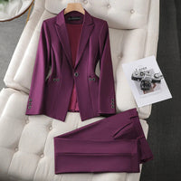 Élégant ensemble blazer et pantalon sur mesure - Vêtements de travail élégants pour femmes