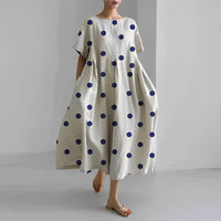 Robe décontractée fluide à fleurs bohème pour femmes