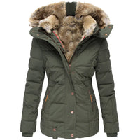 Simone™ Manteau d'hiver élégant doublé de fourrure