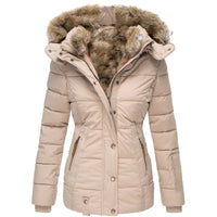 Simone™ Manteau d'hiver élégant doublé de fourrure