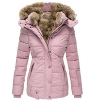 Simone™ Manteau d'hiver élégant doublé de fourrure