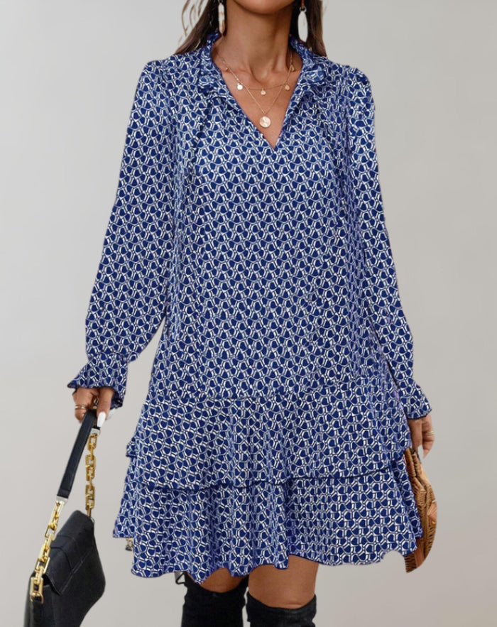 Robe Midi Décontractée à Col en V Légère pour Femmes - Tenue d'Été Confortable