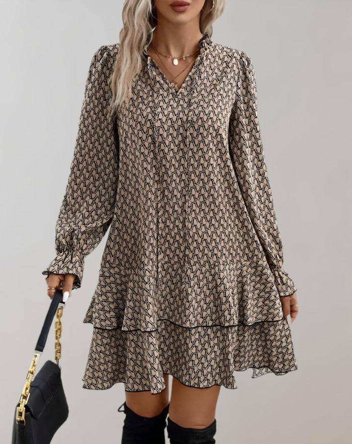 Robe Midi Décontractée à Col en V Légère pour Femmes - Tenue d'Été Confortable
