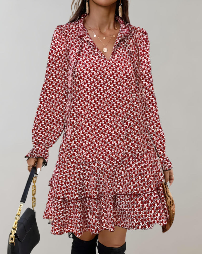 Robe Midi Décontractée à Col en V Légère pour Femmes - Tenue d'Été Confortable