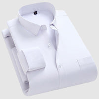 Chemise décontractée à manches longues pour hommes en velours à double couche