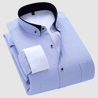 Chemise décontractée à manches longues pour hommes en velours à double couche