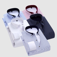 Chemise décontractée à manches longues pour hommes en velours à double couche