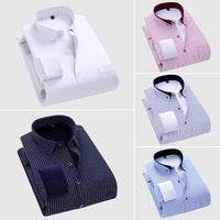 Chemise décontractée à manches longues pour hommes en velours à double couche