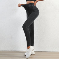 Leggings en denim à taille haute pour femmes - Jean extensible confortable pour un style polyvalent et décontracté