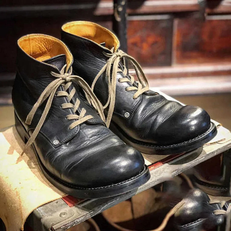 MARTIN - Bottes à talons en cuir pour hommes pour un look élégant