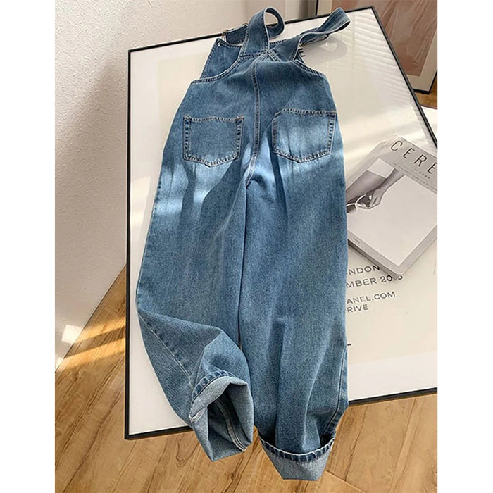 Combinaison en denim de style vintage pour femmes en bleu - salopette décontractée et élégante pour toutes les occasions