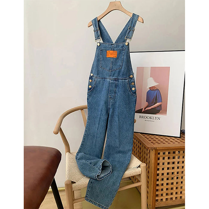 Combinaison en denim de style vintage pour femmes en bleu - salopette décontractée et élégante pour toutes les occasions
