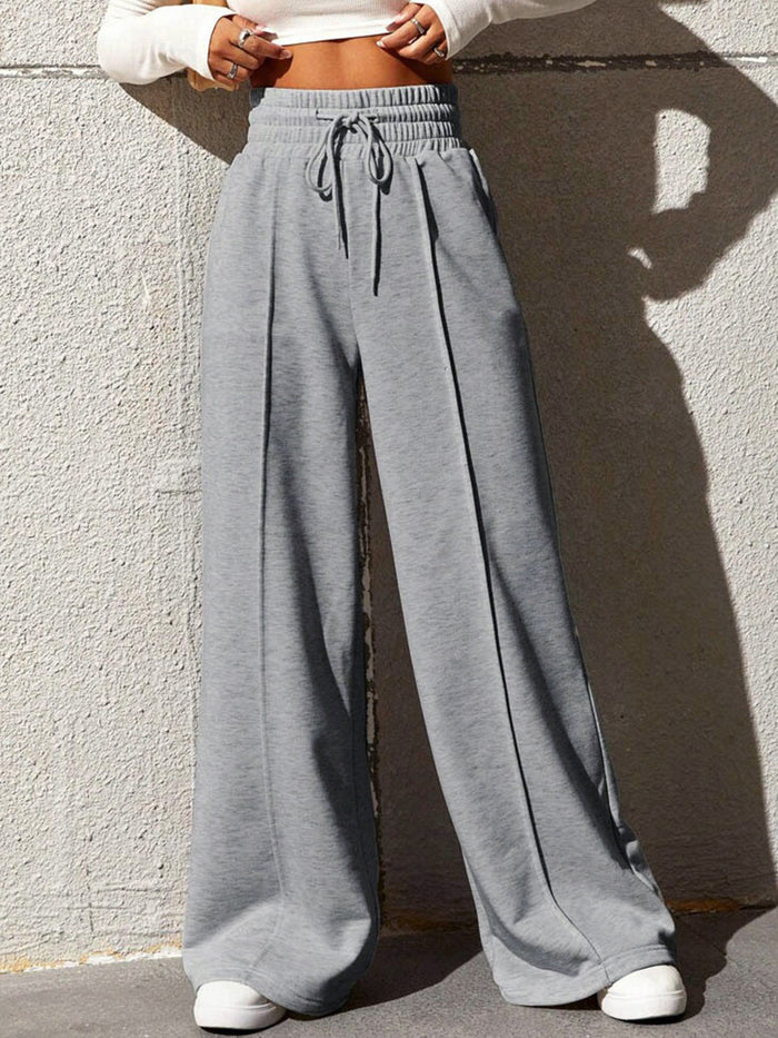 Pantalon confortable à jambe large et coupe décontractée pour femmes - parfait pour une tenue de tous les jours
