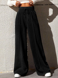 Pantalon confortable à jambe large et coupe décontractée pour femmes - parfait pour une tenue de tous les jours